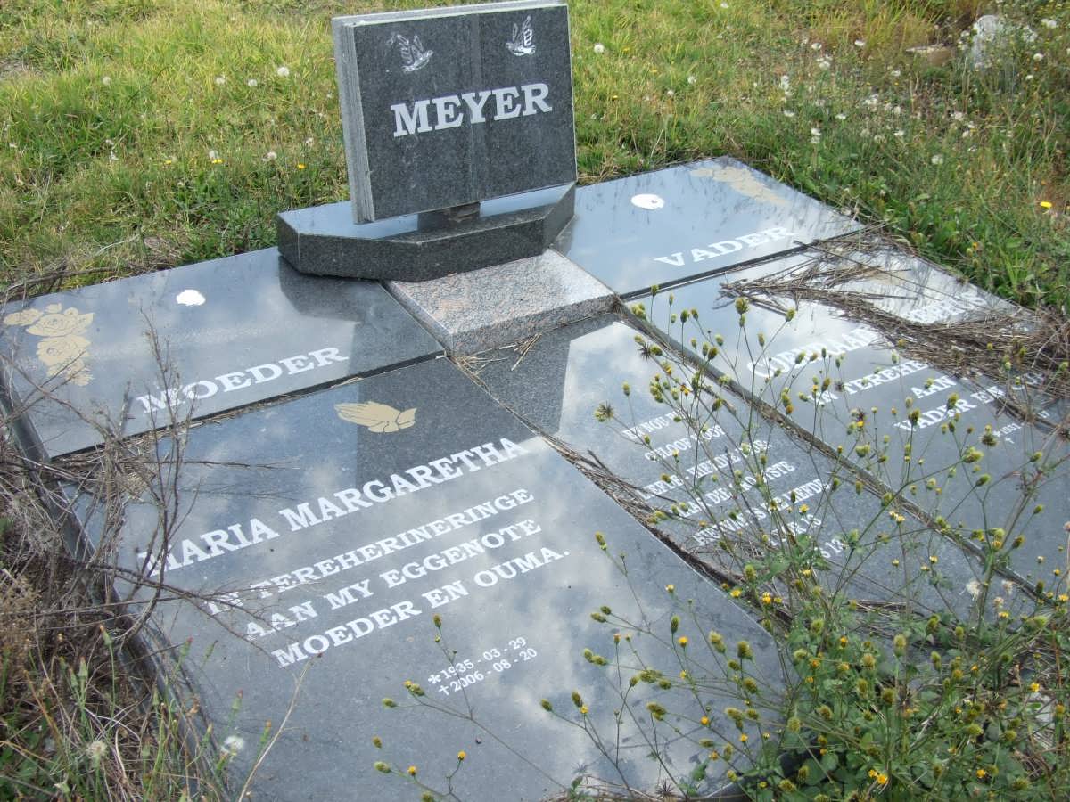 MEYER Coenraad Josephus 1931- &amp; Maria Margaretha 1935-2006