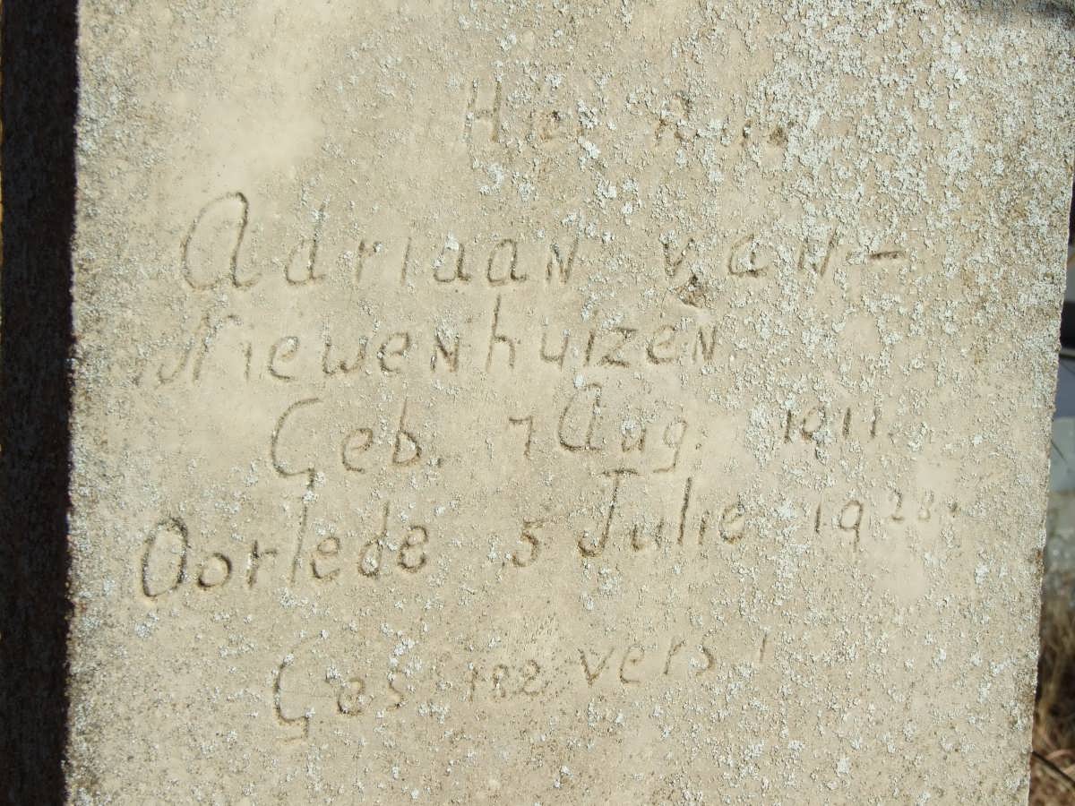 NIEWENHUIZEN Adriaan, van 1911-1928