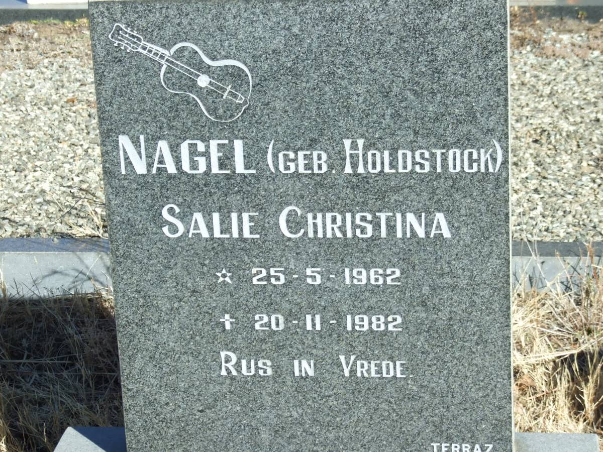 NAGEL Salie Christina nee HOLDSTOCK 1962-1982