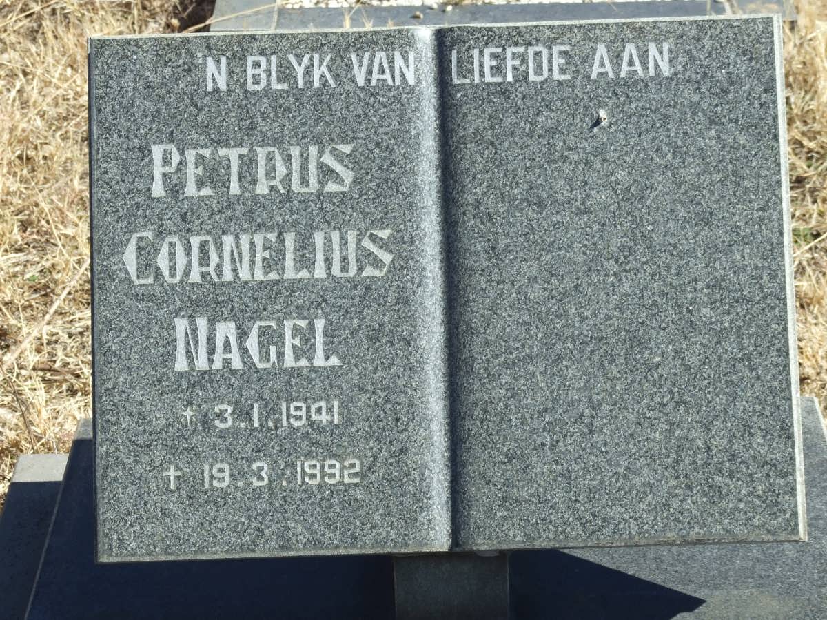 NAGEL Petrus Cornelius 1941-1992