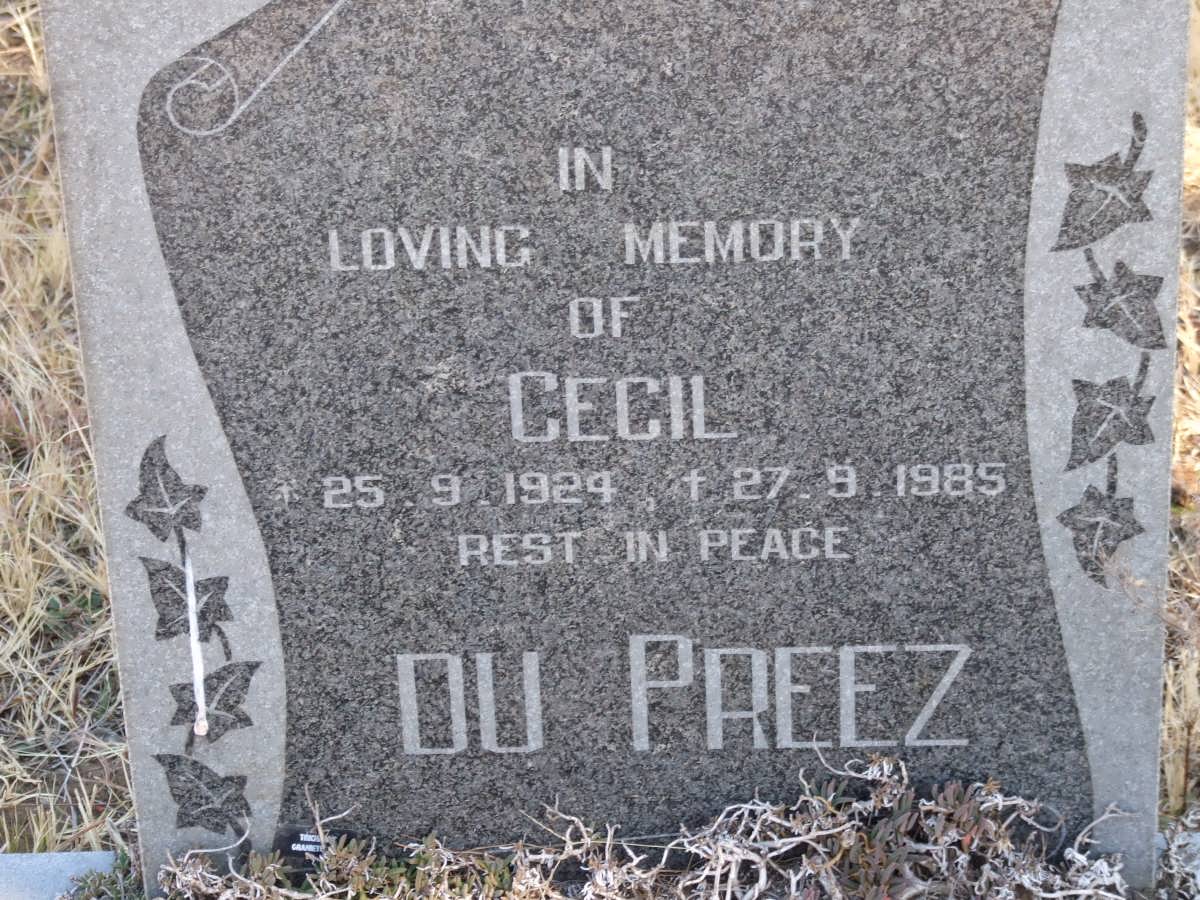 PREEZ Cecil, du 1924-1985