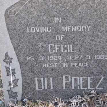 PREEZ Cecil, du 1924-1985