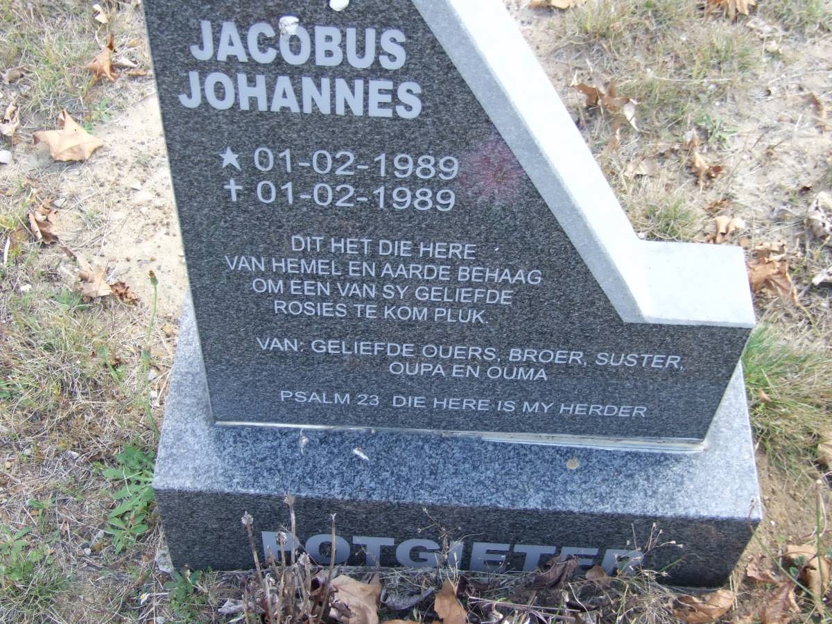 POTGIETER Jacobus Johannes 1989-1989