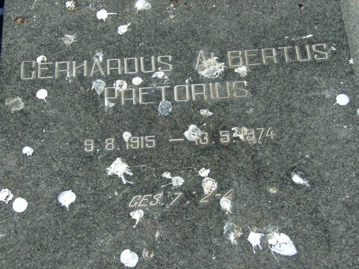PRETORIUS Gerhardus Albertus 1915-1974