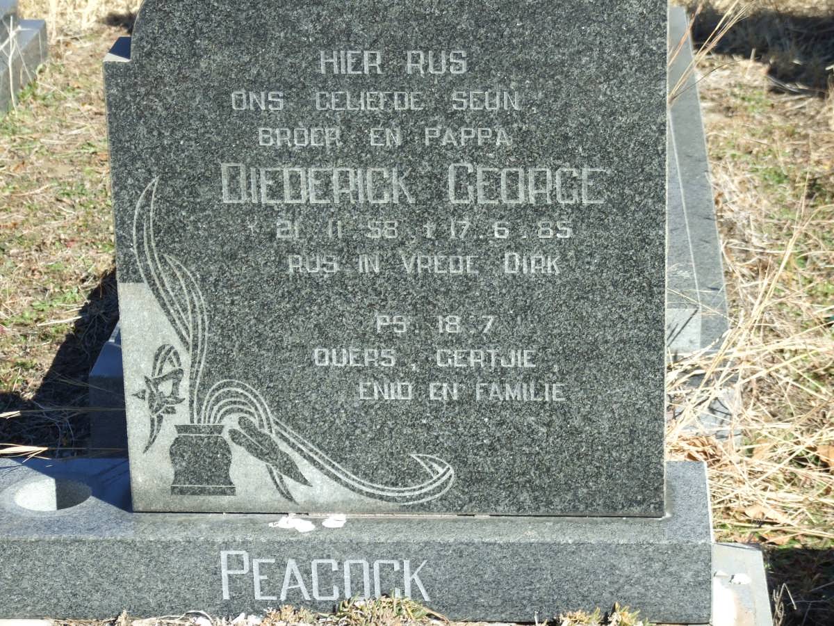 PEACOCK Diederick George 1958-1985
