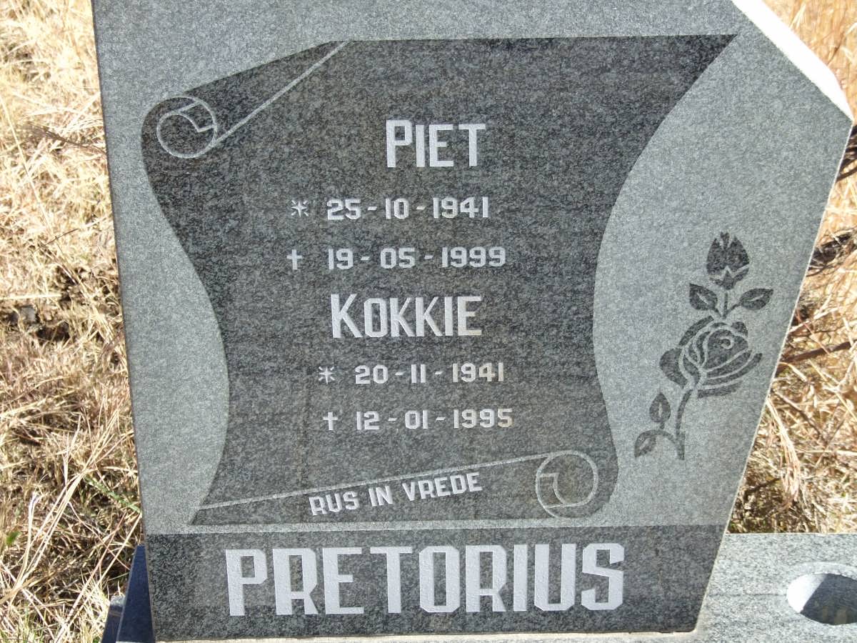 PRETORIUS Piet 1941-1999 &amp; Kokkie 1941-1995