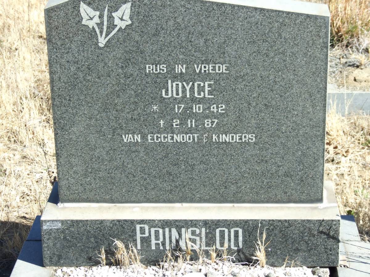 PRINSLOO Joyce 1942-1987