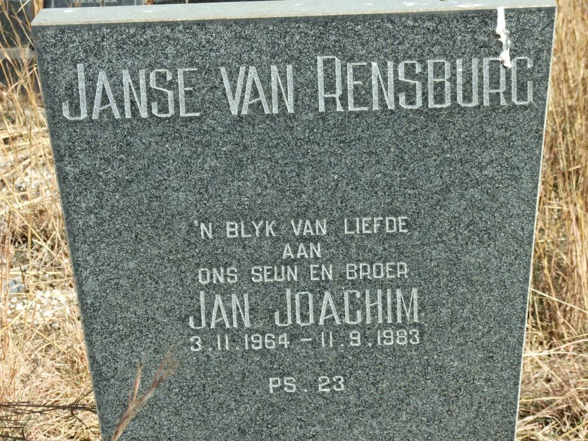RENSBURG Jan Joachim, Janse van 1964-1983