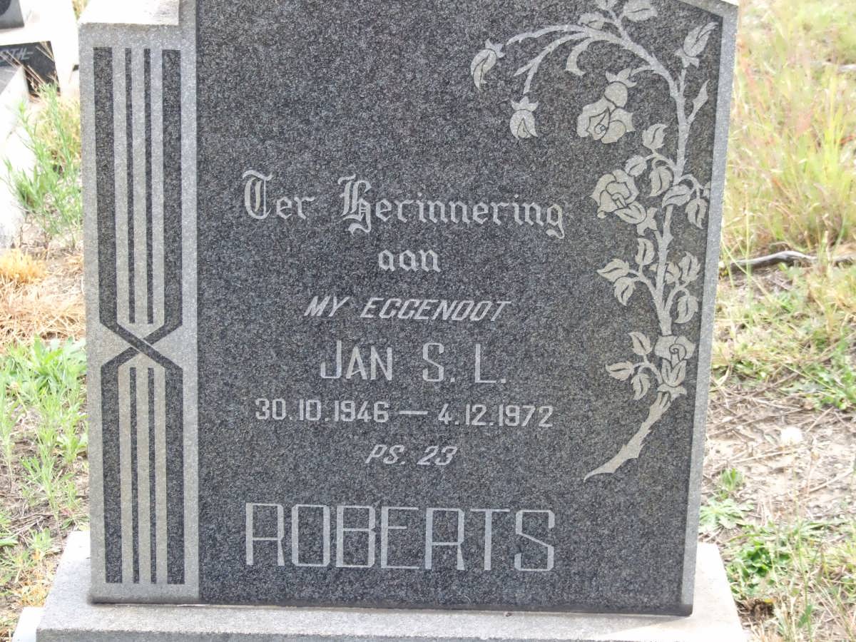 ROBERTS Jan S.L. 1946-1972