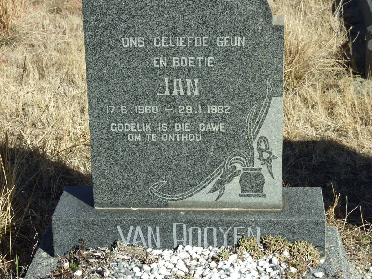 ROOYEN Jan, van 1960-1982