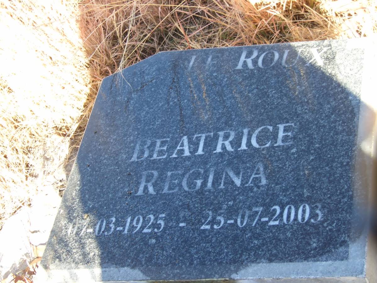 ROUX Beatrice Regina, le 1925-2003