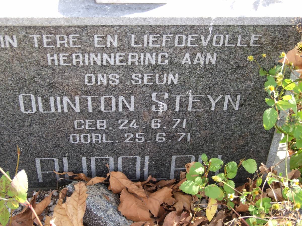RUDOLPH Quinton Steyn 1971-1971