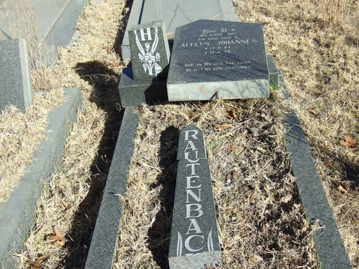 RAUTENBACH Alfeus Johannes 1944-1979