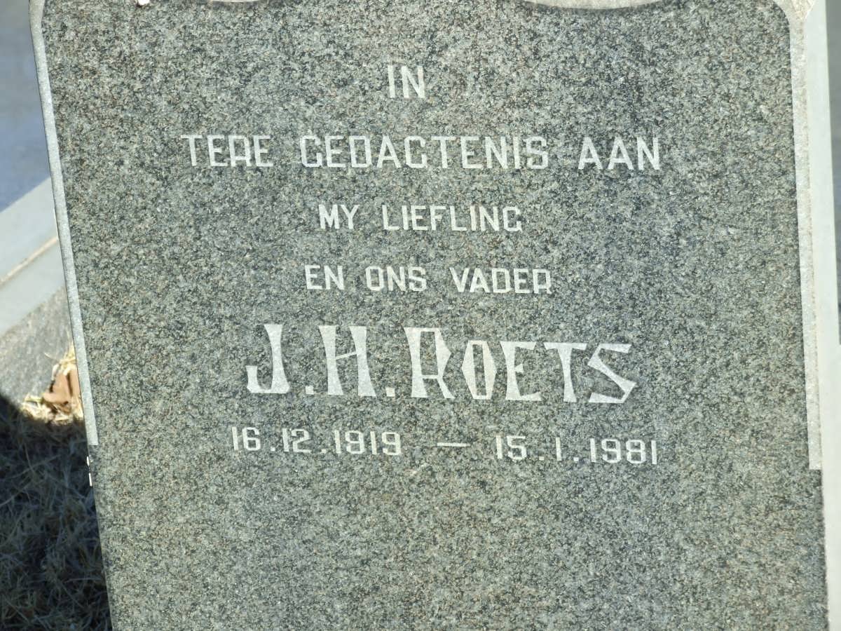 ROETS J.H. 1919-1981