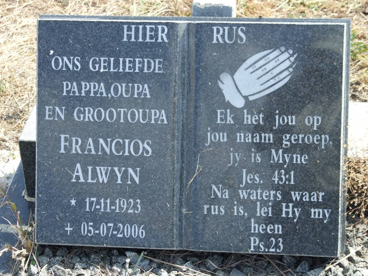 ROBBERTS Francois Alwyn 1923-2006