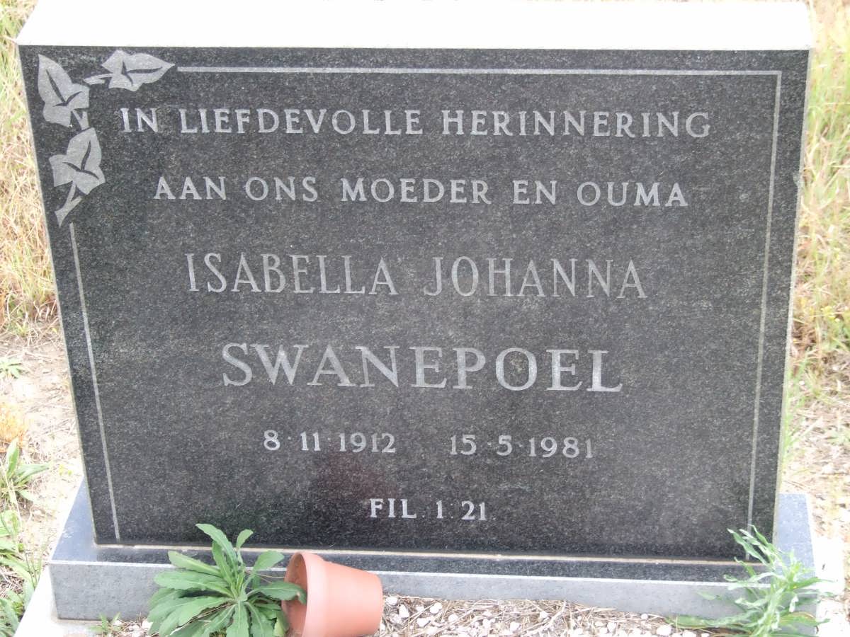 SWANEPOEL Isabella Johanna 1912-1981
