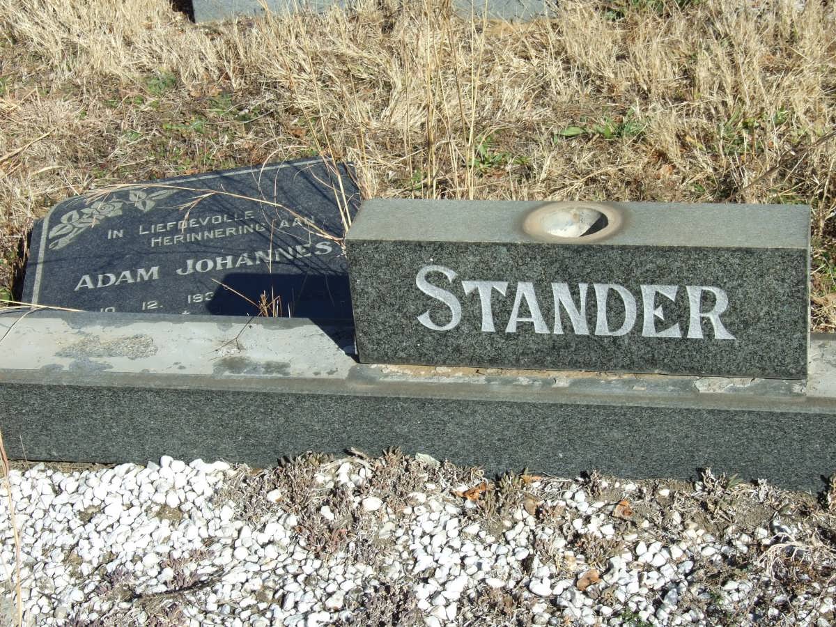 STANDER Adam Johannes 1934-1981
