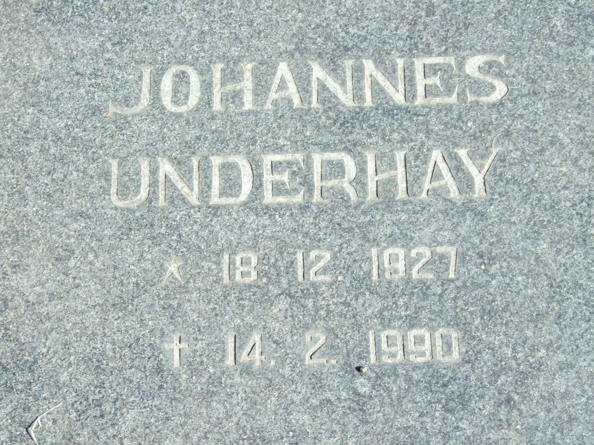 SWANEPOEL Johannes Underhay 1927-1990
