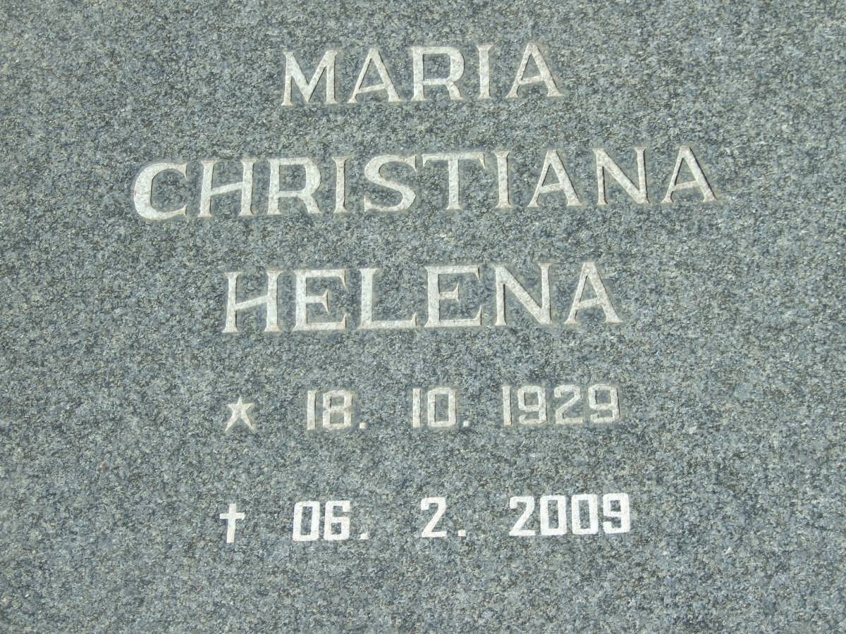 SWANEPOEL Maria Christiana Helena 1929-2009