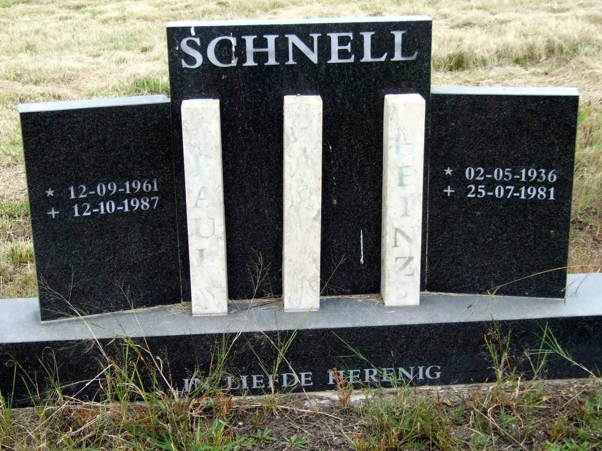 SCHNELL Heinz 1936-1981 :: SCHNELL Paul 1961-1987