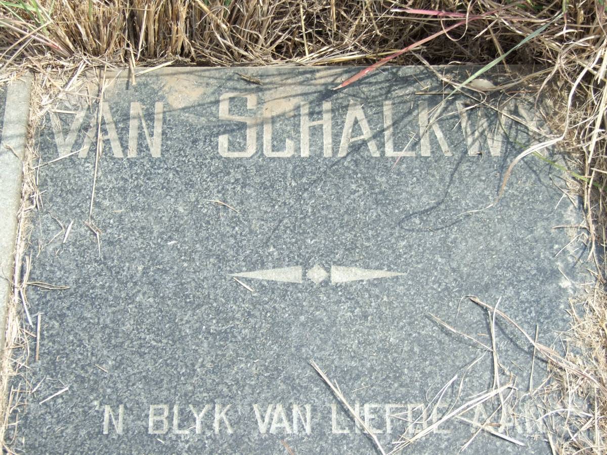 SCHALKWYK Schalk, van 1931-1985 &amp; Koba 1929-