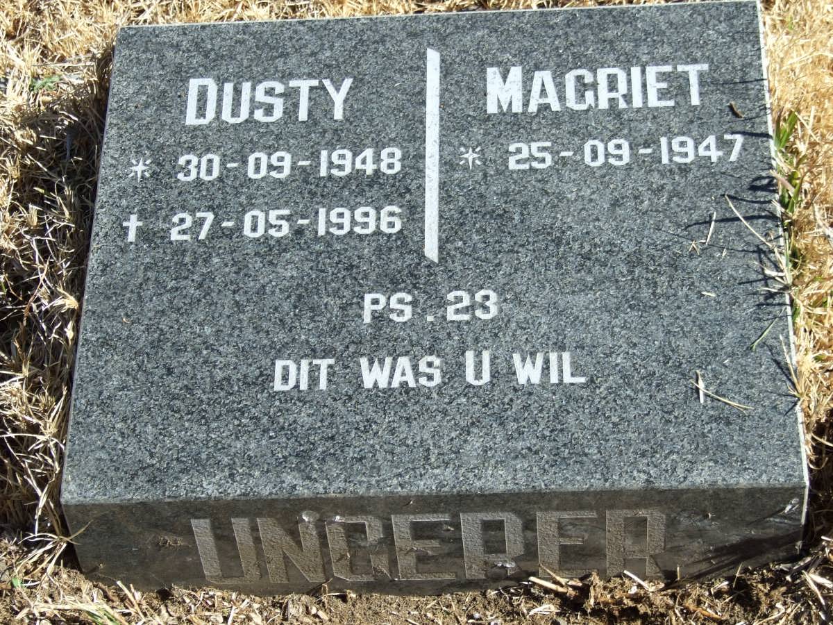 UNGERER Dusty 1948-1996 &amp; Magriet 1947-