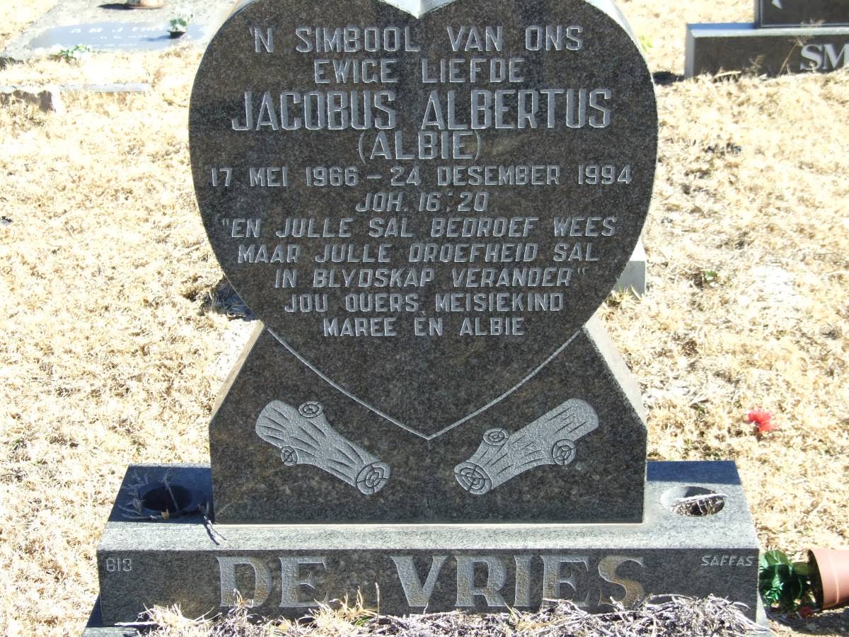 VRIES Jacobus Albertus, de 1966-1994