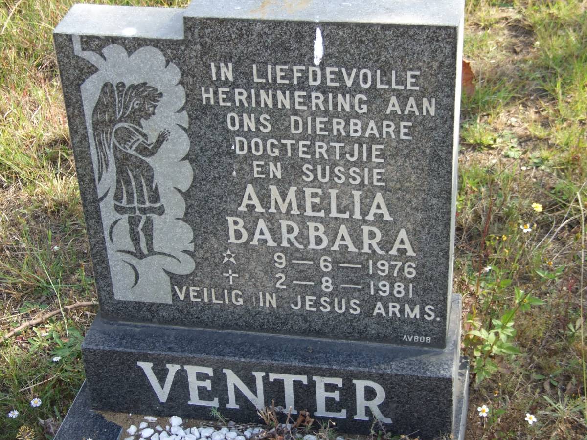 VENTER Amelia Barbara 1976-1981