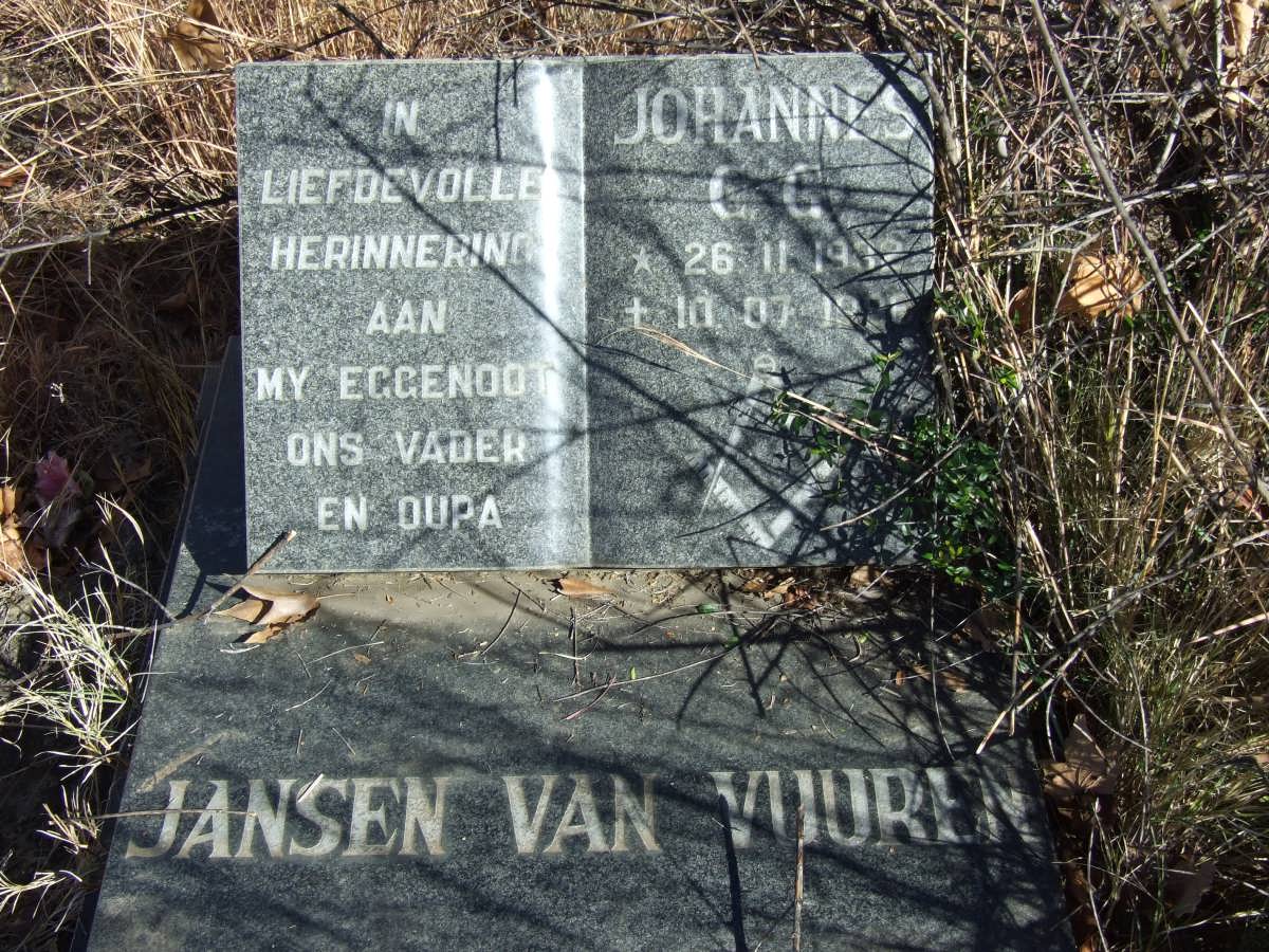 VUUREN Johannes C.C., Jansen van 1932-