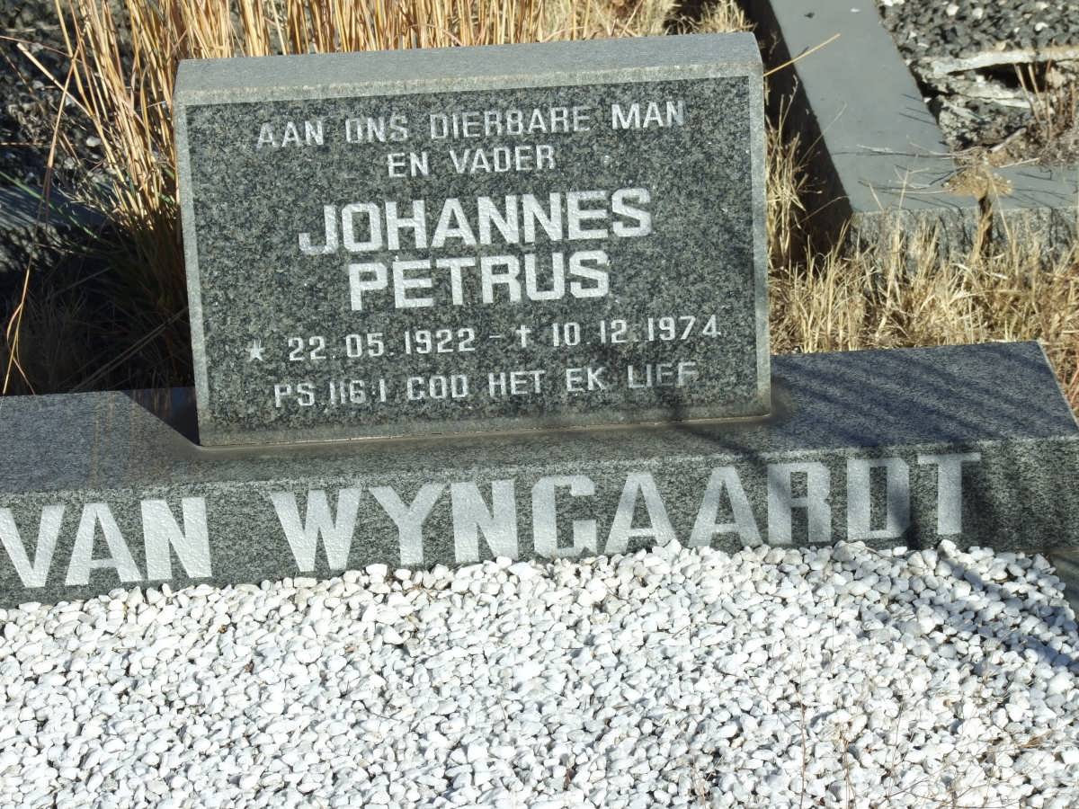 WYNGAARDT Johannes Petrus, van 1922-1974