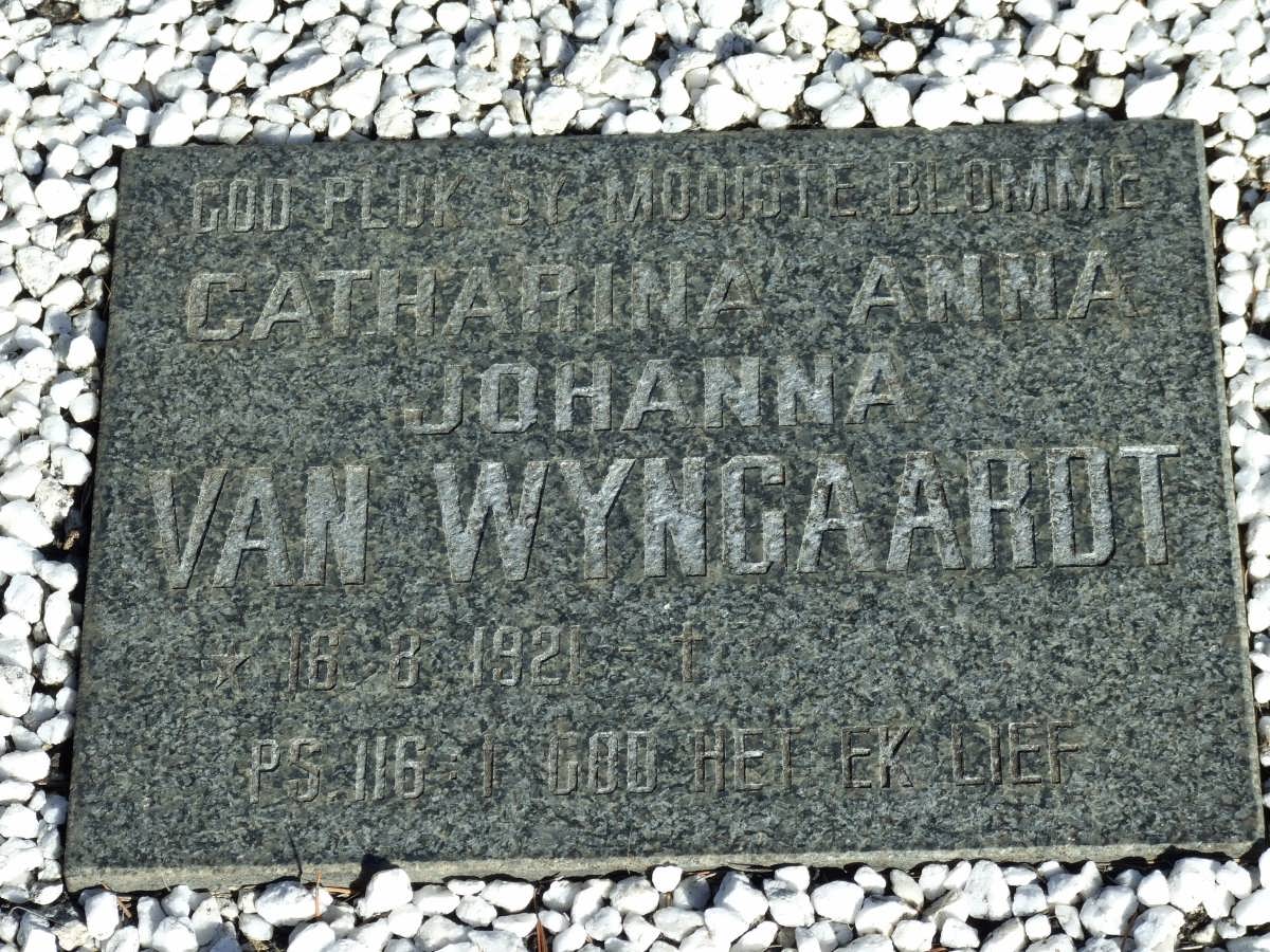 WYNGAARDT Catharina Anna Johanna, van 1921-