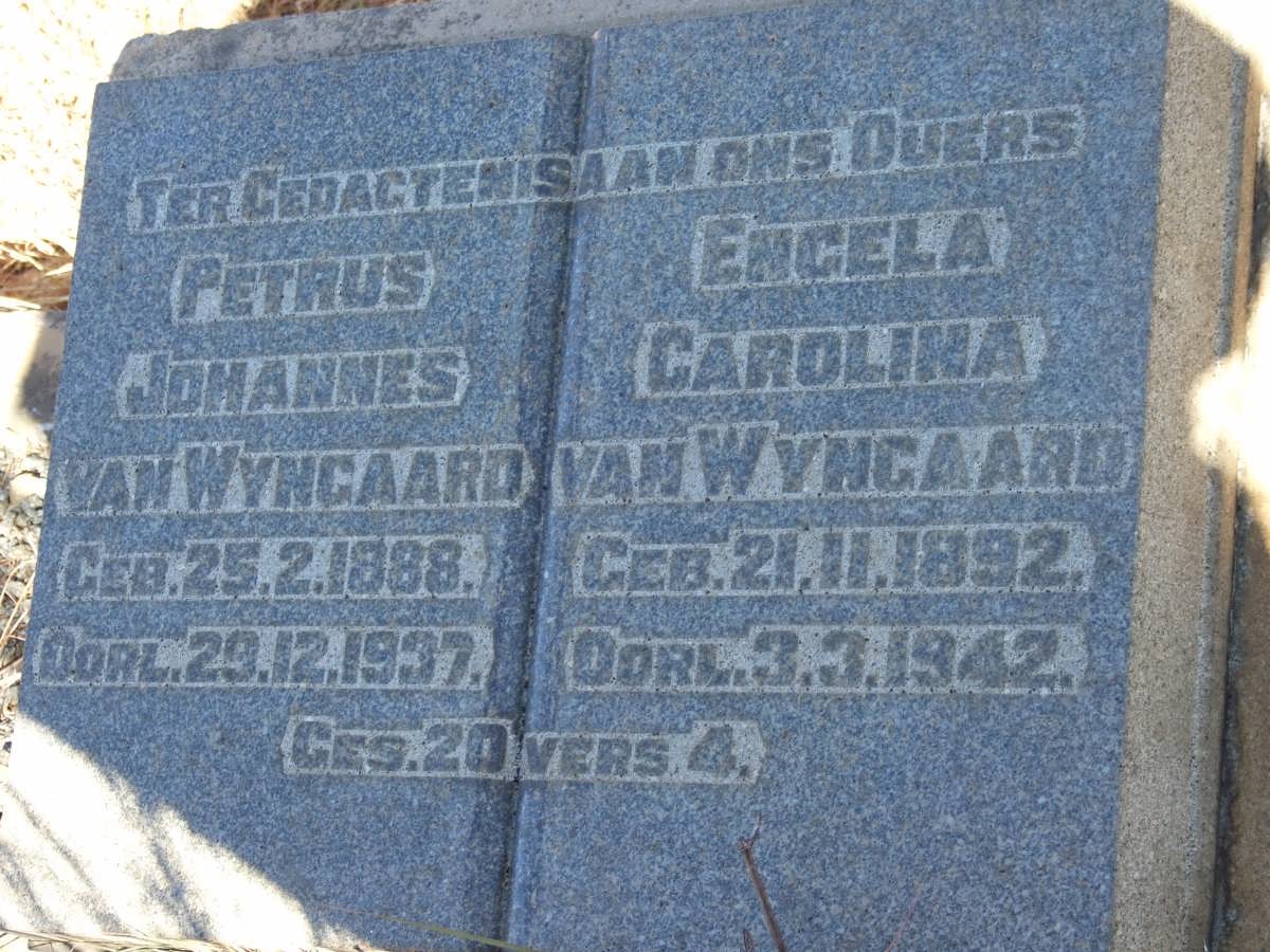 WYNGAARD Petrus Johannes, van 1888-1937 &amp; Engela Carolina 1892-1942