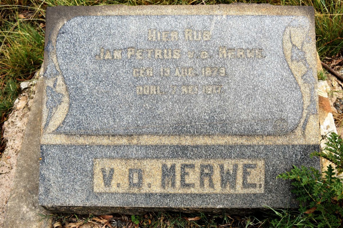 MERWE Jan Petrus, v.d. 1879-1917