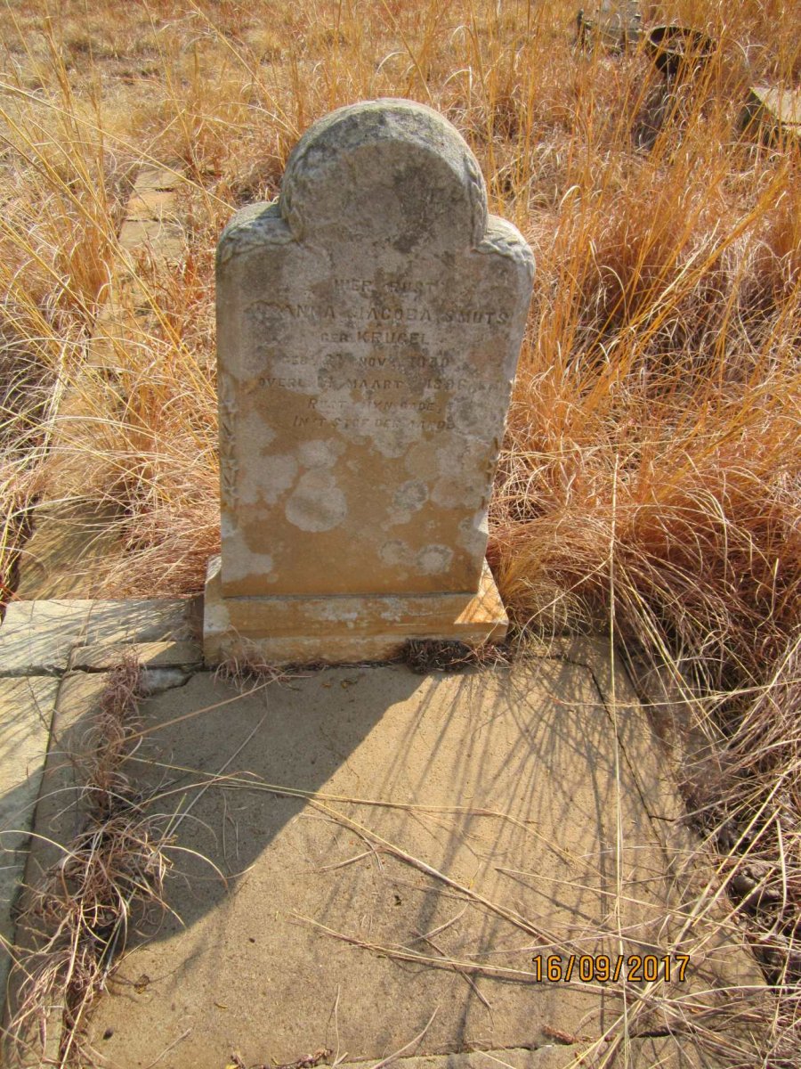 SMUTS Johanna Jacoba nee KRUGEL 1830-1896