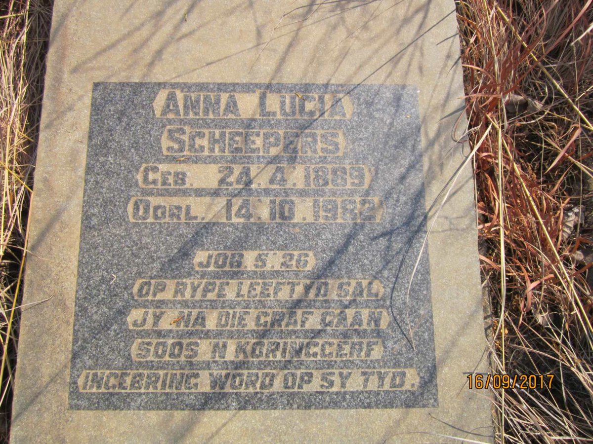 SCHEEPERS Anna Lucia 1889-1982