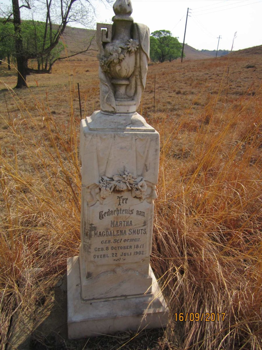 SMUTS Martha Magdalena nee SCHOEMAN 1871-1902