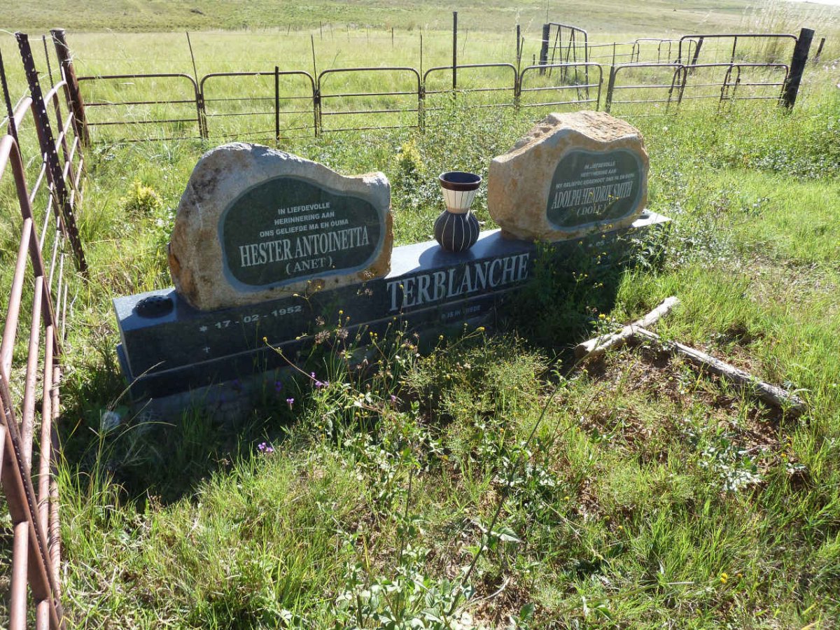 TERBLANCHE Adolph Hendrik Smith 1950-2012 &amp; Hester Antoinetta 1952-