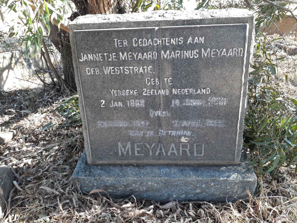 MEYAARD Marinus 1850-1914 &amp; Jannetje WESTSTRATE 1862-1947
