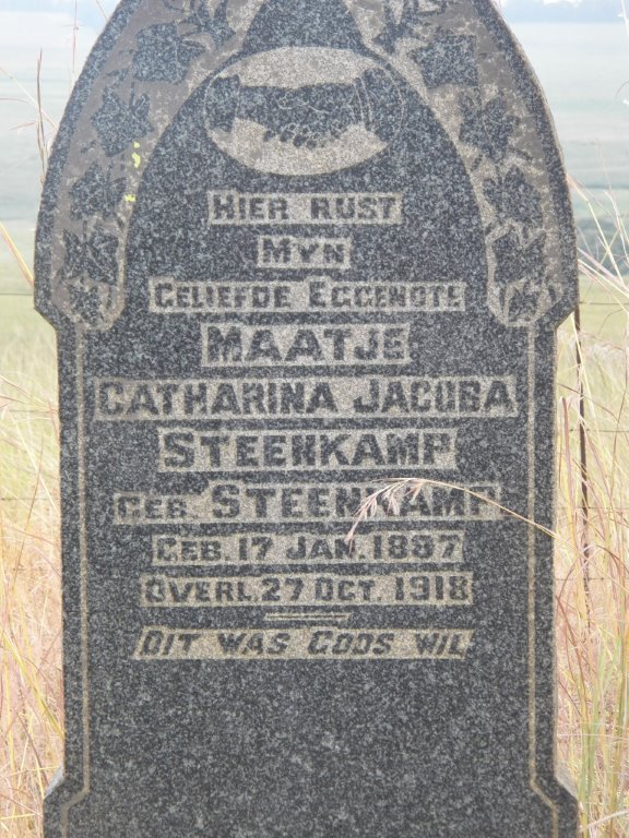 STEENKAMP Maatje Catharina Jacoba nee STEENKAMP 1887-1918
