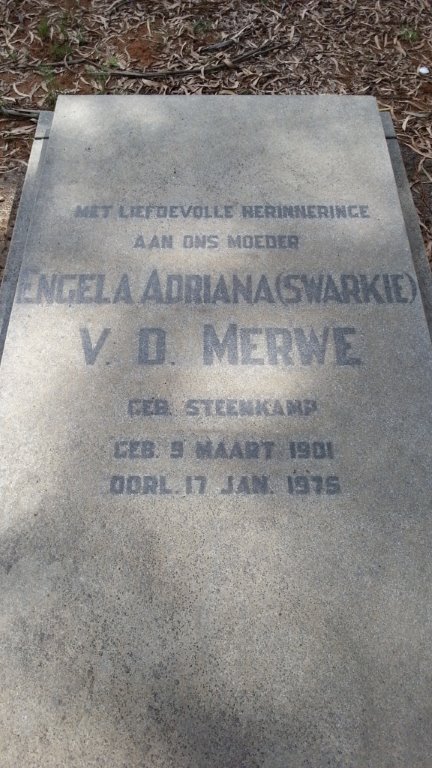 MERWE Engela Adriana, v.d. nee STEENKAMP 1901-1975