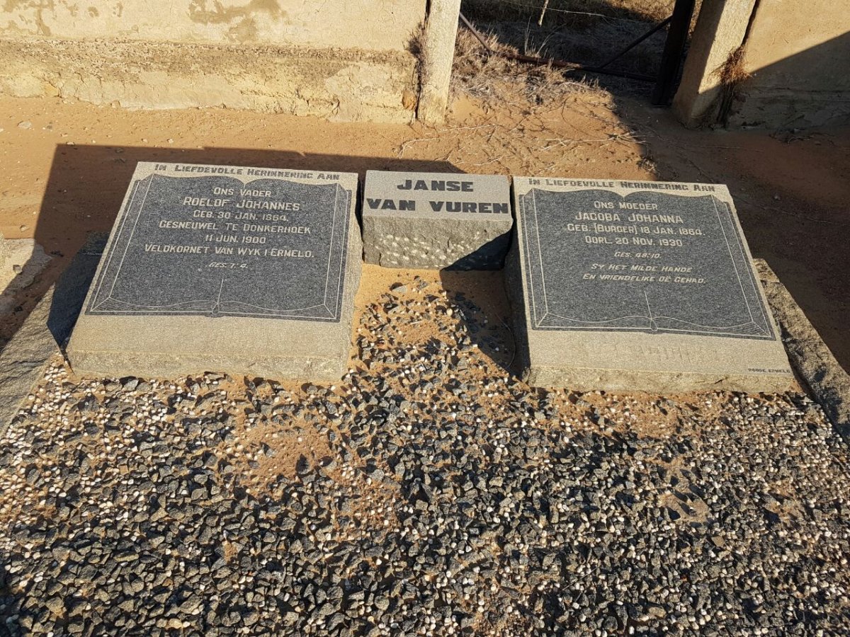 VUREN Roelof Johannes, Janse van 1864-1900 &amp; Jacoba Johanna BURGER 1864-1930