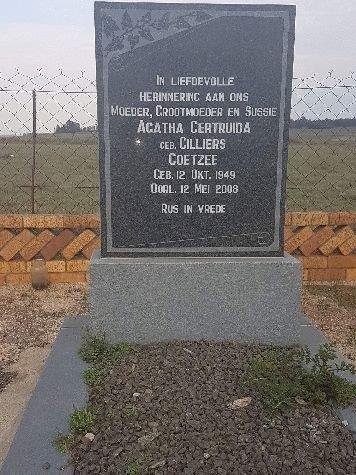 COETZEE Agatha Gertruida nee CILLIERS 1949-2008