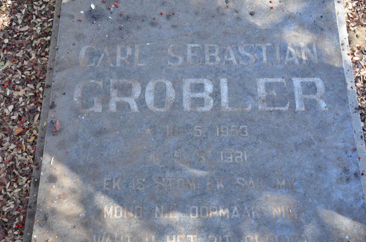 GROBLER Carl Sebastian 1953-1981