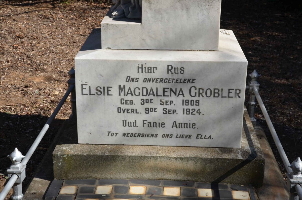 GROBLER Elsie Magdalena 1909-1924