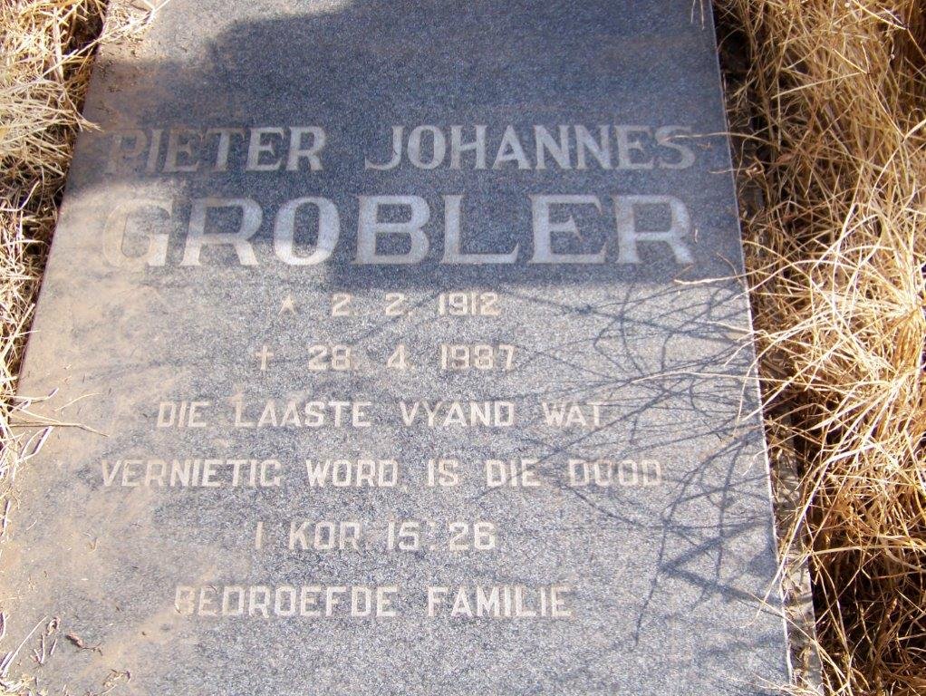 GROBLER Pieter Johannes 1912-1987