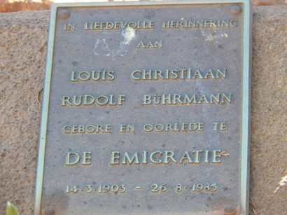 BUHRMANN Louis Christiaan Rudolph 1903-1985