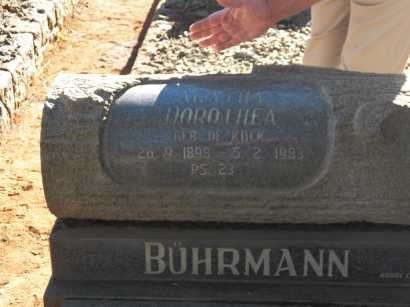 BUHRMANN ? Dorothea nee DE KOCK 1898-1983