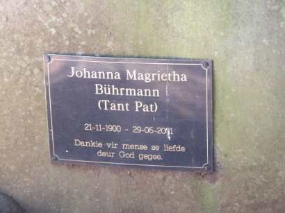 BUHRMANN Johanna Magrietha 1900-20?1