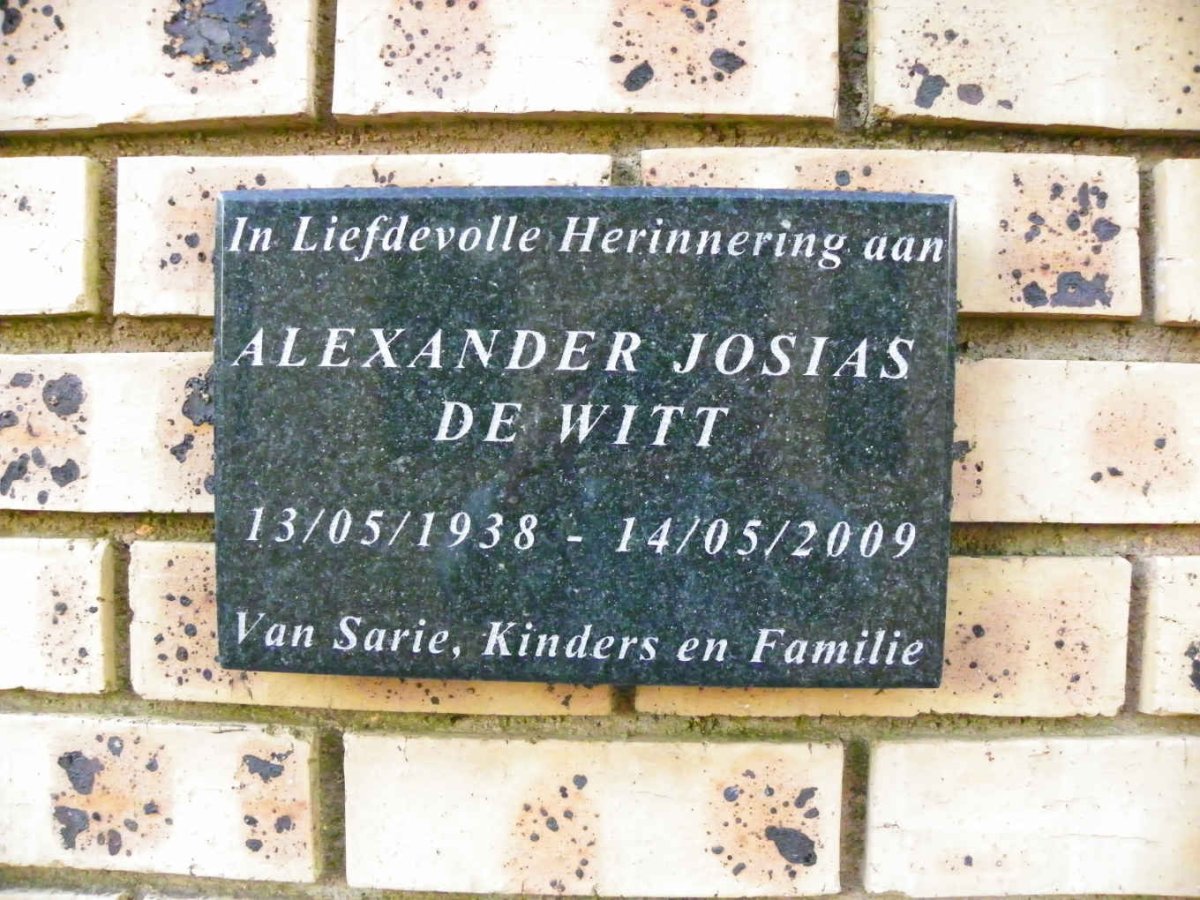 WITT Alexander Josias, de 1938-2009