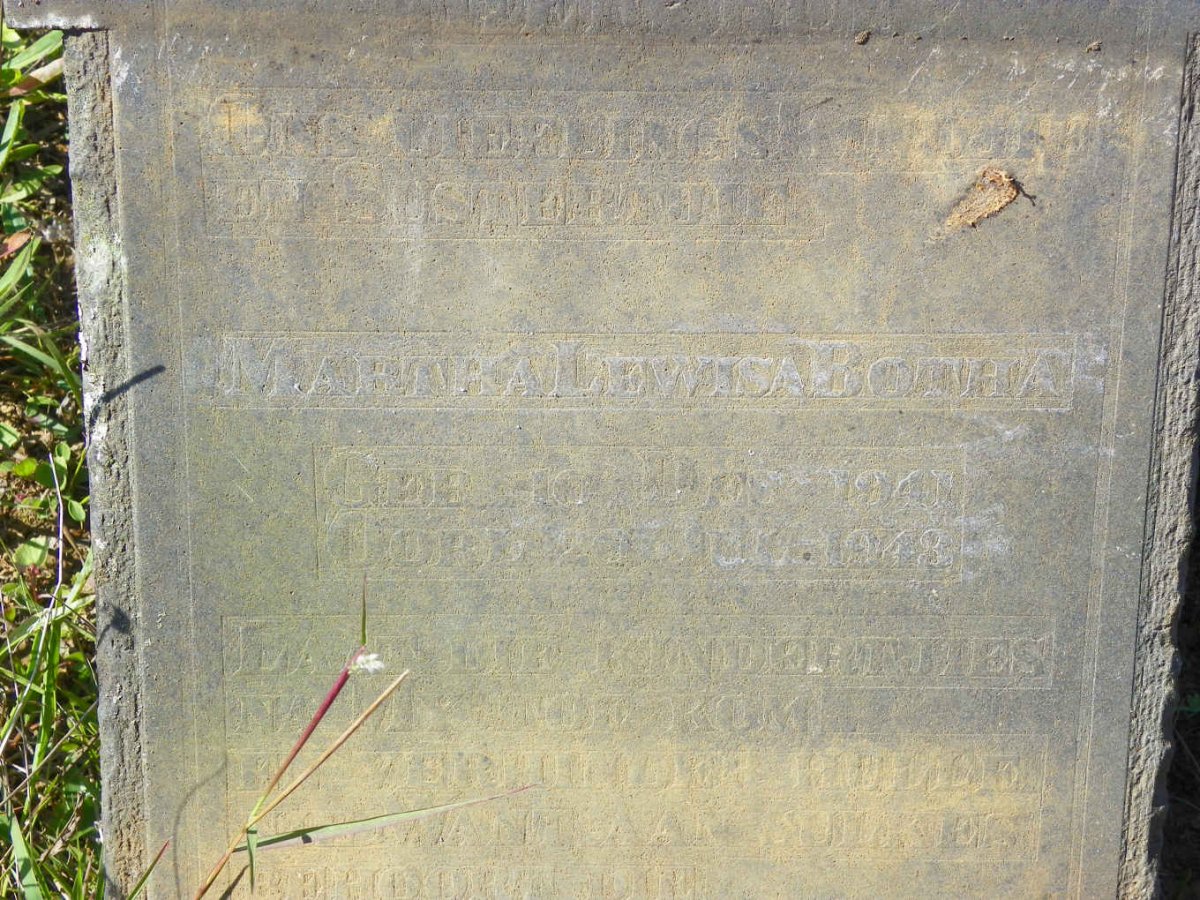BOTHA Martha Lewisa 1941-1943